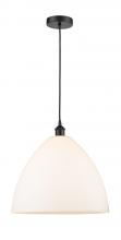 Innovations Lighting 616-1P-BK-GBD-161 - Bristol - 1 Light - 16 inch - Matte Black - Cord hung - Pendant