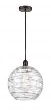 Innovations Lighting 616-1P-OB-G1213-12 - Athens Deco Swirl - 1 Light - 12 inch - Oil Rubbed Bronze - Cord hung - Mini Pendant