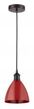 Innovations Lighting 616-1P-OB-MBD-75-RD-LED - Plymouth - 1 Light - 8 inch - Oil Rubbed Bronze - Cord hung - Mini Pendant