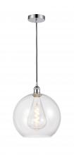 Innovations Lighting 616-1P-PC-G122-12 - Athens - 1 Light - 12 inch - Polished Chrome - Cord hung - Mini Pendant