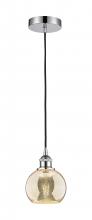 Innovations Lighting 616-1P-PC-G128-6 - Athens - 1 Light - 6 inch - Polished Chrome - Cord hung - Mini Pendant