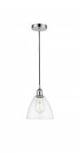 Innovations Lighting 616-1P-PC-GBD-752 - Bristol - 1 Light - 8 inch - Polished Chrome - Cord hung - Mini Pendant