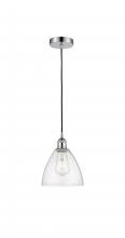 Innovations Lighting 616-1P-PC-GBD-754 - Bristol - 1 Light - 8 inch - Polished Chrome - Cord hung - Mini Pendant