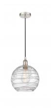 Innovations Lighting 616-1P-PN-G1213-10 - Athens Deco Swirl - 1 Light - 10 inch - Polished Nickel - Cord hung - Mini Pendant