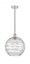 Innovations Lighting 616-1P-PN-G1213-12 - Athens Deco Swirl - 1 Light - 12 inch - Polished Nickel - Cord hung - Mini Pendant