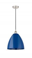 Innovations Lighting 616-1P-PN-MBD-12-BL - Plymouth - 1 Light - 12 inch - Polished Nickel - Cord hung - Mini Pendant