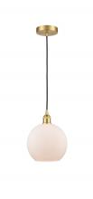 Innovations Lighting 616-1P-SG-G121-8 - Athens - 1 Light - 8 inch - Satin Gold - Cord hung - Mini Pendant