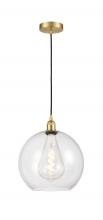 Innovations Lighting 616-1P-SG-G122-12 - Athens - 1 Light - 12 inch - Satin Gold - Cord hung - Mini Pendant