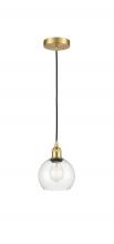 Innovations Lighting 616-1P-SG-G122-6 - Athens - 1 Light - 6 inch - Satin Gold - Cord hung - Mini Pendant