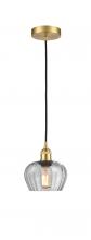 Innovations Lighting 616-1P-SG-G92 - Fenton - 1 Light - 7 inch - Satin Gold - Cord hung - Mini Pendant