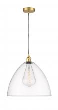 Innovations Lighting 616-1P-SG-GBD-162 - Bristol - 1 Light - 16 inch - Satin Gold - Cord hung - Pendant