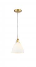 Innovations Lighting 616-1P-SG-GBD-751 - Bristol - 1 Light - 8 inch - Satin Gold - Cord hung - Mini Pendant