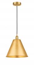 Innovations Lighting 616-1P-SG-MBC-12-SG - Berkshire - 1 Light - 12 inch - Satin Gold - Cord hung - Mini Pendant