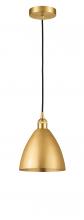 Innovations Lighting 616-1P-SG-MBD-75-SG - Bristol - 1 Light - 8 inch - Satin Gold - Cord hung - Mini Pendant