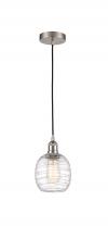 Innovations Lighting 616-1P-SN-G1013 - Belfast - 1 Light - 6 inch - Brushed Satin Nickel - Cord hung - Mini Pendant