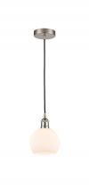 Innovations Lighting 616-1P-SN-G121-6 - Athens - 1 Light - 6 inch - Brushed Satin Nickel - Cord hung - Mini Pendant