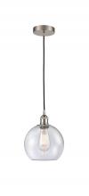 Innovations Lighting 616-1P-SN-G124-8 - Athens - 1 Light - 8 inch - Brushed Satin Nickel - Cord hung - Mini Pendant