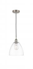 Innovations Lighting 616-1P-SN-GBD-92 - Bristol - 1 Light - 9 inch - Brushed Satin Nickel - Cord hung - Mini Pendant