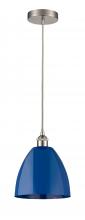 Innovations Lighting 616-1P-SN-MBD-9-BL - Plymouth - 1 Light - 9 inch - Brushed Satin Nickel - Cord hung - Mini Pendant