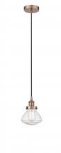 Innovations Lighting 616-1PH-AC-G324 - Olean - 1 Light - 7 inch - Antique Copper - Cord hung - Mini Pendant