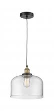 Innovations Lighting 616-1PH-BAB-G72-L - Bell - 1 Light - 12 inch - Black Antique Brass - Cord hung - Mini Pendant