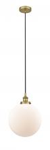 Innovations Lighting 616-1PH-BB-G201-12 - Beacon - 1 Light - 12 inch - Brushed Brass - Cord hung - Mini Pendant