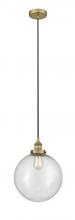 Innovations Lighting 616-1PH-BB-G204-12 - Beacon - 1 Light - 12 inch - Brushed Brass - Cord hung - Mini Pendant