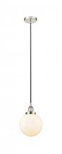 Innovations Lighting 616-1PH-PN-G201-8 - Beacon - 1 Light - 8 inch - Polished Nickel - Cord hung - Mini Pendant