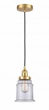 Innovations Lighting 616-1PH-SG-G182 - Canton - 1 Light - 6 inch - Satin Gold - Cord hung - Mini Pendant