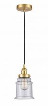 Innovations Lighting 616-1PH-SG-G184 - Canton - 1 Light - 6 inch - Satin Gold - Cord hung - Mini Pendant