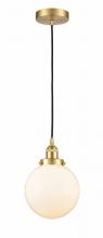 Innovations Lighting 616-1PH-SG-G201-8 - Beacon - 1 Light - 8 inch - Satin Gold - Cord hung - Mini Pendant