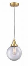 Innovations Lighting 616-1PH-SG-G202-8 - Beacon - 1 Light - 8 inch - Satin Gold - Cord hung - Mini Pendant