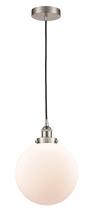 Innovations Lighting 616-1PH-SN-G201-10 - Beacon - 1 Light - 10 inch - Brushed Satin Nickel - Cord hung - Mini Pendant