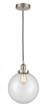 Innovations Lighting 616-1PH-SN-G202-10 - Beacon - 1 Light - 10 inch - Brushed Satin Nickel - Cord hung - Mini Pendant