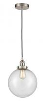 Innovations Lighting 616-1PH-SN-G204-10 - Beacon - 1 Light - 10 inch - Brushed Satin Nickel - Cord hung - Mini Pendant