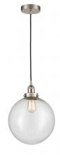 Innovations Lighting 616-1PH-SN-G204-12 - Beacon - 1 Light - 12 inch - Brushed Satin Nickel - Cord hung - Mini Pendant