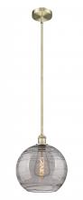 Innovations Lighting 616-1S-AB-G1213-12SM - Athens Deco Swirl - 1 Light - 12 inch - Antique Brass - Cord hung - Mini Pendant