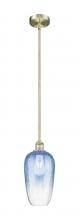 Innovations Lighting 616-1S-AB-G484-7SB - Brookhaven Flute - 1 Light - 7 inch - Antique Brass - Stem hung - Mini Pendant