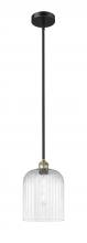 Innovations Lighting 616-1S-BAB-G559-8CL - Bridal Veil - 1 Light - 5 inch - Black Antique Brass - Cord hung - Mini Pendant