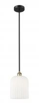 Innovations Lighting 616-1S-BAB-G559-8GWH - Bridal Veil - 1 Light - 5 inch - Black Antique Brass - Cord hung - Mini Pendant