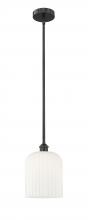 Innovations Lighting 616-1S-BK-G559-8GWH - Bridal Veil - 1 Light - 5 inch - Matte Black - Cord hung - Mini Pendant