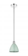 Innovations Lighting 616-1S-PC-MBD-75-SF - Plymouth - 1 Light - 8 inch - Polished Chrome - Cord hung - Mini Pendant