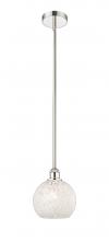 Innovations Lighting 616-1S-PN-G1216-8WM - White Mouchette - 1 Light - 8 inch - Polished Nickel - Stem Hung - Mini Pendant