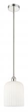 Innovations Lighting 616-1S-PN-G559-8GWH - Bridal Veil - 1 Light - 5 inch - Polished Nickel - Cord hung - Mini Pendant
