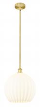 Innovations Lighting 616-1S-SG-G1217-14WV - White Venetian - 1 Light - 14 inch - Satin Gold - Stem Hung - Pendant