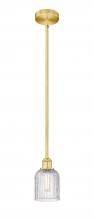 Innovations Lighting 616-1S-SG-G559-5CL - Bridal Veil - 1 Light - 5 inch - Satin Gold - Cord hung - Mini Pendant