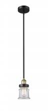 Innovations Lighting 616-1SH-BAB-G182S - Canton - 1 Light - 5 inch - Black Antique Brass - Cord hung - Mini Pendant