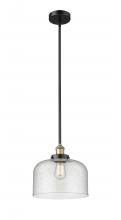 Innovations Lighting 616-1SH-BAB-G74-L - Bell - 1 Light - 12 inch - Black Antique Brass - Cord hung - Mini Pendant