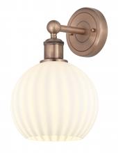 Innovations Lighting 616-1W-AC-G1217-8WV - White Venetian - 1 Light - 8 inch - Antique Copper - Sconce