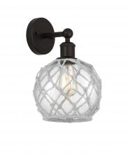 Innovations Lighting 616-1W-OB-G122-8RW - Farmhouse Rope - 1 Light - 8 inch - Oil Rubbed Bronze - Sconce
